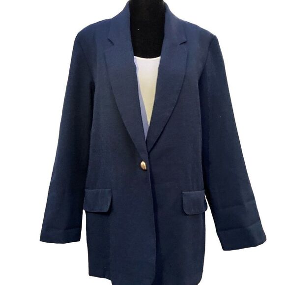 Worthington Petite Essentials vintage dark blue single button blazer - Picture 4 of 8